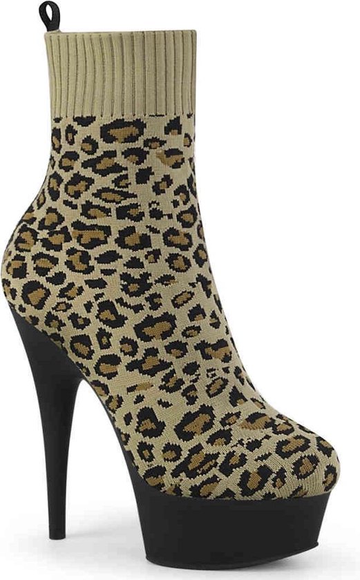 Pleaser Plateau Laarzen -38 Shoes- DELIGHT-1002LP US 8 Beige/Bruin | bol.com