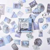 Washi stickers | bullet journal & planner stickers | doosje met 80 stickers | blauw