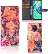 Flipcase Xiaomi Redmi Note 9 Pro | Note 9S Telefoon Hoesje Cadeau voor Moeder Bosje Bloemen