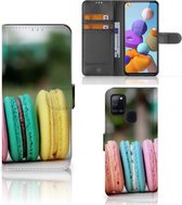 GSM Hoesje Geschikt voor Samsung Galaxy A21s Flipcover Maken Macarons