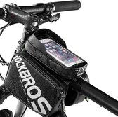 Decopatent® PRO Sacoche de cadre de vélo avec chargeur de téléphone - Double Sacoches de vélo - Imperméable - Vélo de route - VTT - Vélo - Mobile 5,8 pouces