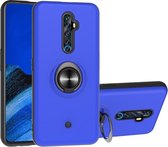 Voor OPPO Reno2 Z & Reno2 F 2 in 1 pc + TPU beschermhoes met 360 graden roterende ringhouder (donkerblauw)