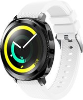 Siliconen Smartwatch bandje - Geschikt voor  Samsung Gear Sport silicone band - wit - Horlogeband / Polsband / Armband