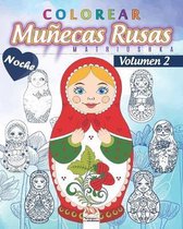 Colorear Munecas Rusas 2 - Matrioshka - Noche