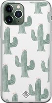 iPhone 11 Pro hoesje siliconen - Cactus print | Apple iPhone 11 Pro case | TPU backcover transparant