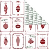 Design papier, kerstballen en kerstbomen, 30,5x30,5 cm, 180 gr, 5 vel/ 1 doos