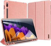 Dux Ducis Domo Series Samsung Galaxy Tab S7 Plus Tri-fold Hoes Roze