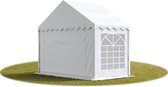 Partytent feesttent 3x2 m tuinpaviljoen -tent PVC 700 N in wit waterdicht