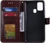 Huawei P Smart 2020 Portemonnee Hoesje Met Mandala Print Bruin