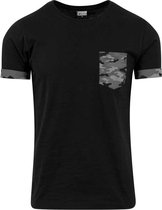 Urban Classics Camo Contrast Pocket Tee dark camo