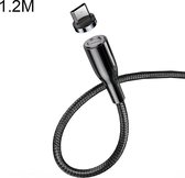 CAFELE Zhen Magnetische serie Micro USB Ronde kop Magnetische zuiging Snel opladen Datakabel Lijnlengte: 1,2 m (zwart)