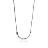 ZINZI zilveren collier half ronde vorm 43cm ZIC1496