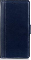Shop4 - Oppo A72 Hoesje - Wallet Case Grain Blauw