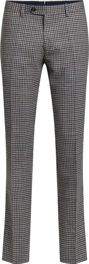 WE Fashion Heren slim fit geruite pantalon, Carey - Maat S (44) | bol.com