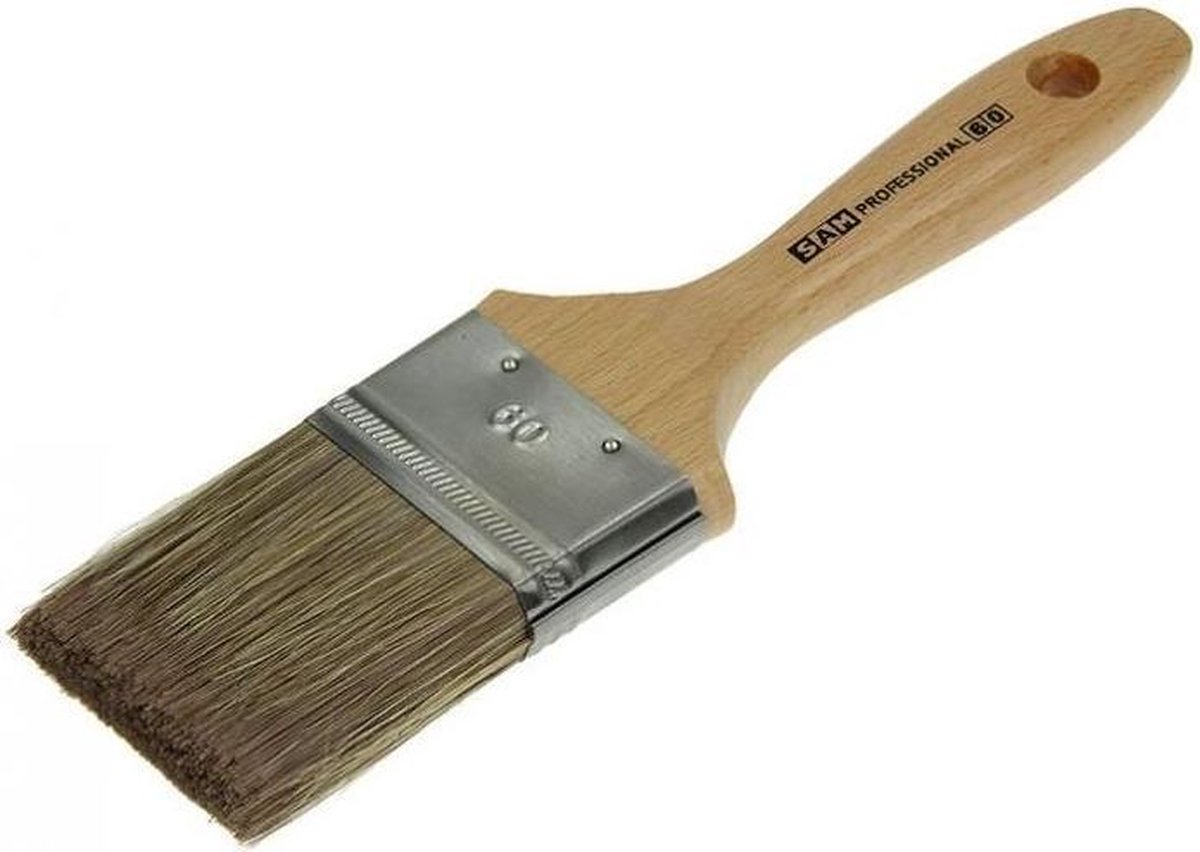 SAM professional acryl platte verfkwast dubbeldik - 60 mm.
