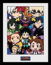 Poster - My Hero Azademia Chibi - 40 X 30 Cm - Multicolor