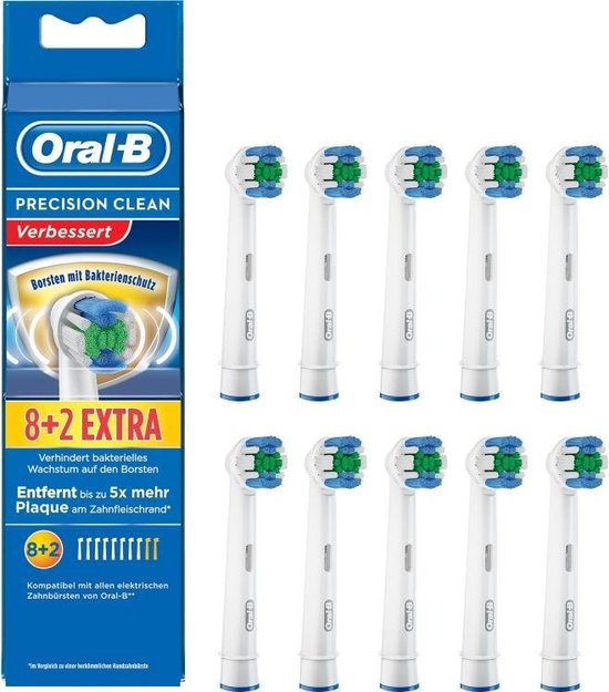 Braun Oral-B opzetborstels Precision Clean 8+2 antibact.