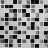 Roommates Sticktiles Mosaic 27 X 27 Cm Pvc Zwart/wit 4 Stuks