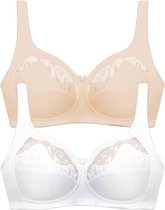 BH zonder beugel-105D-Wit/beige