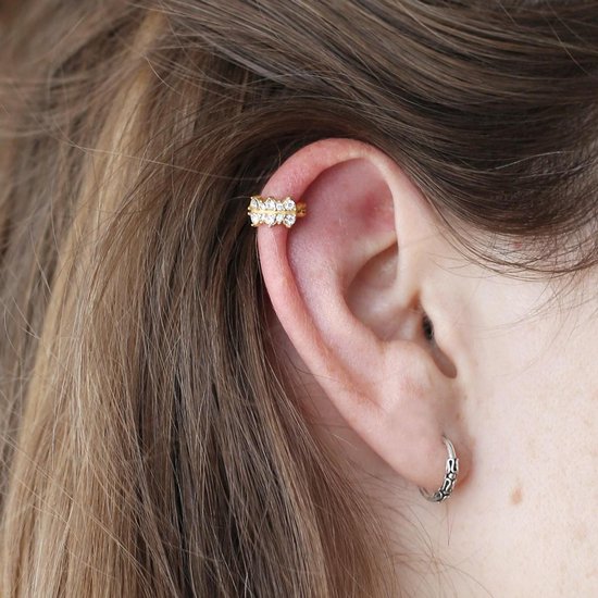 is er Perioperatieve periode trompet Lucardi Piercings - Stalen helixpiercing goldplated kr | bol.com