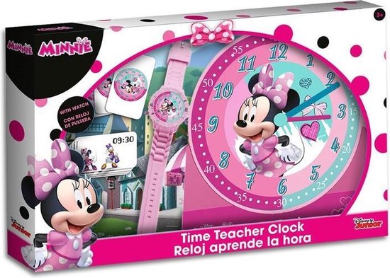 Disney Leerklok Time Minnie Mouse Junior Rubber 3-delig | bol.com