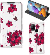 Smartphone Hoesje Geschikt voor Samsung Galaxy A21s Mobiel Cover Blossom Red