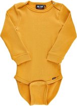 Me Too - baby romper - rib - lange mouwen - geel - Maat 62