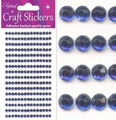 Oaktree - Stickers Diamantjes Donker Blauw (per vel) 4mm