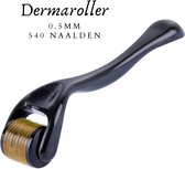 Dermaroller Blackgold 0.25MM 540 Naalden Perfect voor beginners | Inclusief opbergdoosje |  | Titanium | Derma roller - Anti aging – Anti rimpel – Huidverzorging – Huidverjonging – Gezicht – 