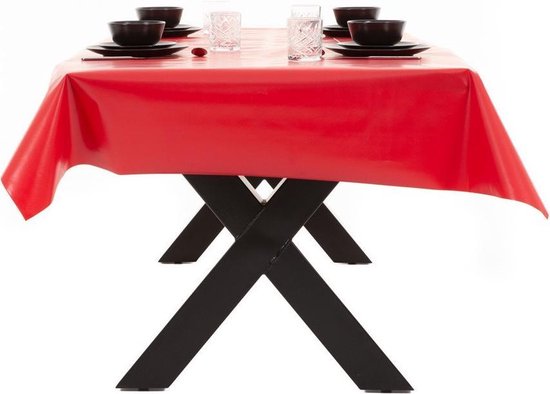 Noordoosten methaan opgraven Buiten tafelkleed/tafelzeil rood 140 x 250 cm rechthoekig -  Tuintafelkleed... | bol.com