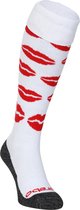 Brabo Socks Kisses Chaussettes De Sport Blanc / Rouge Unisexe - Blanc / Rouge