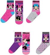 6 Paar Disney Sokken Minnie Mouse Maat 23/26 Multipack Unisex Maat 23-26 - Kindermode Beenmode