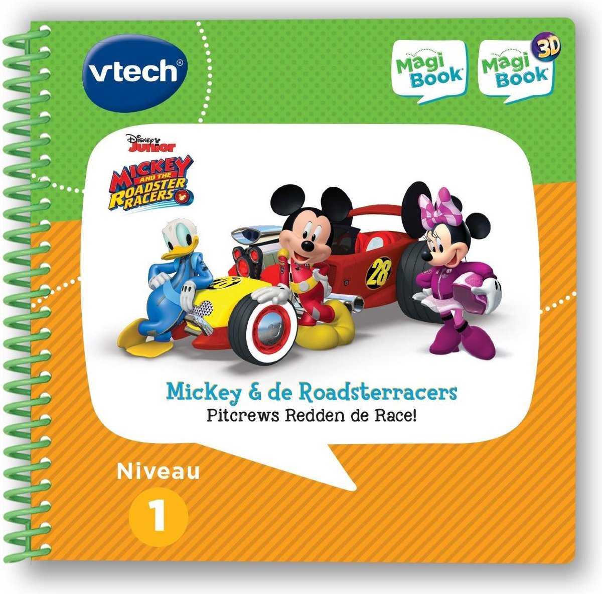 VTech MagiBook Activiteitenboek Mickey & The Roadster Racers - Pitcrews Redden de Race! - Educatief Speelgoed - Niveau 1 - 2 tot 5 Jaar - VTech