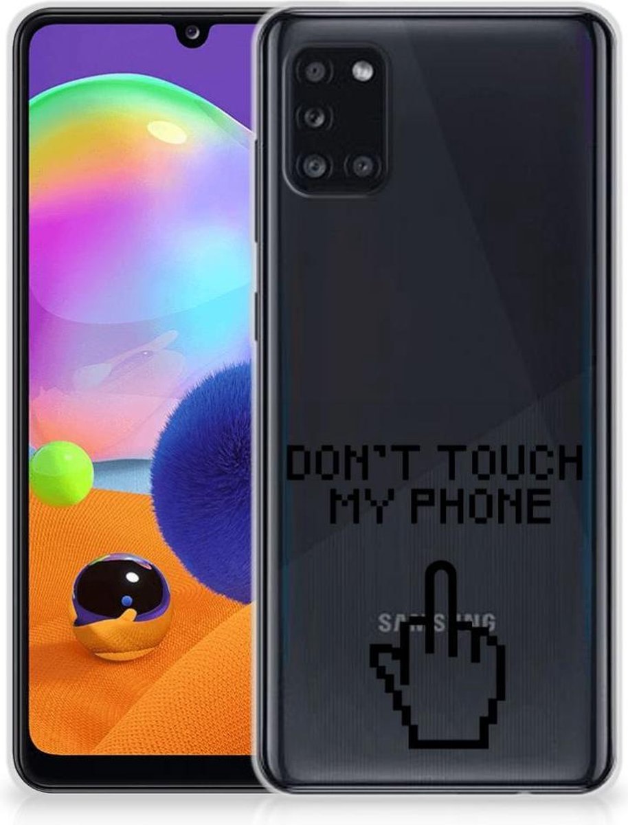 Samsung Galaxy A31 Silicone-hoesje Finger Don't Touch My Phone