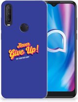 Smartphone hoesje Alcatel 1S (2020) Backcase Siliconen Hoesje Never Give Up
