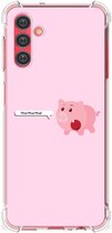 TPU Case anti-shock Samsung Galaxy A13 5G | Samsung Galaxy A04s Smartphone hoesje met doorzichtige rand Pig Mud