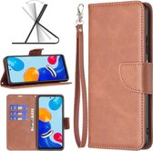 Xiaomi 12 - 12X Hoesje - MobyDefend Wallet Book Case Met Koord - Bruin - GSM Hoesje - Telefoonhoesje Geschikt Voor Xiaomi 12 - Xiaomi 12X