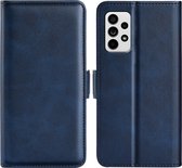 Samsung Galaxy A33 Hoesje - MobyDefend Luxe Wallet Book Case (Sluiting Zijkant) - Blauw - GSM Hoesje - Telefoonhoesje Geschikt Voor Samsung Galaxy A33
