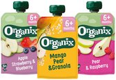 Organix Knijpfruit Appel, Mango en Peer 6+m Pakket