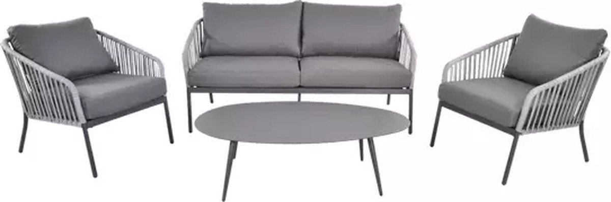 Lesli Living Cattivo loungeset - 2 stoelen en loungebank
