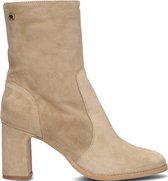Notre-V An282 Enkellaarsjes - Enkelboots met rits - Dames - Beige - Maat 38