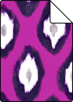 Proefstaal Origin Wallcoverings behang ikat motief roze - 346918 - 26,5 x 21 cm