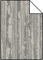 Proefstaal Origin Wallcoverings behang strepen bruin en glanzend goud - 346640 - 26,5 x 21 cm