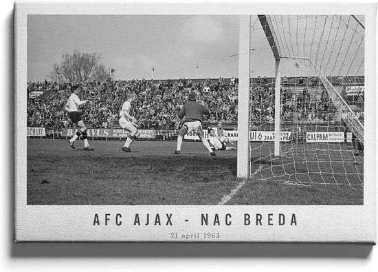 Walljar - AFC Ajax - NAC Breda '63 II - Muurdecoratie - Canvas schilderij