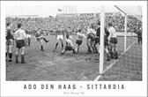 Walljar - ADO Den Haag - Sittardia '66 - Zwart wit poster met lijst