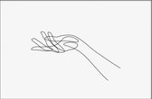Walljar - Hand Line Art - Muurdecoratie - Plexiglas schilderij