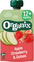 6x Organix Knijpfruit 12+m Appel Aardbei & Quinoa 100 gr