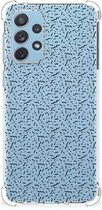 TPU Siliconen Hoesje Samsung Galaxy A73 GSM Hoesje met doorzichtige rand Stripes Dots