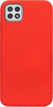 ADEL Siliconen Back Cover Softcase Hoesje Geschikt voor Samsung Galaxy A22 (5G) - Rood