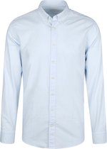 Hackett - Overhemd Garment Dyed Oxford Blauw - L - Heren - Slim-fit